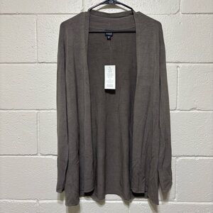 Eileen Fisher Sweater Women’s Medium Gray Cardigan Stretch Silk Tussah Knits